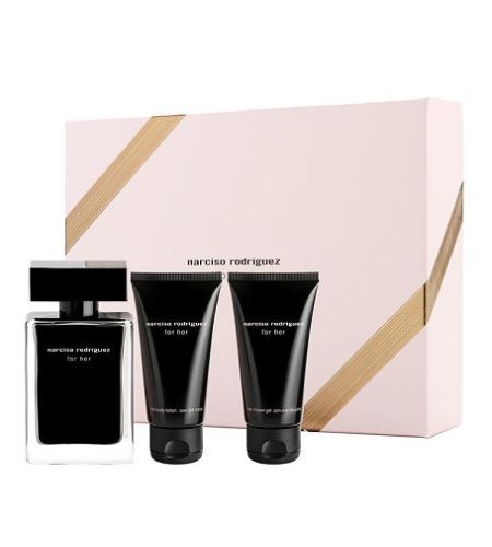 Narciso Rodriguez For Her dárková sada pro ženy toaletní voda 50 ml + sprchový gel 75 ml + tělové mléko 75 ml