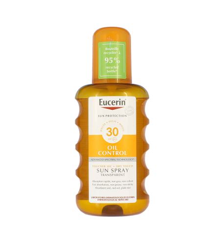 Eucerin Sun Dry Touch Oil Control transparentní sprej na opalování SPF 30 200 ml