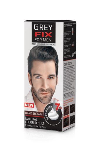 Grey Fix For Men pěnová barva s aktivační emulzí pro barvení vlasů, vousů a knírků