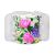 Linziclip Midi Hair Clip 1ks - White Pearl Flowers