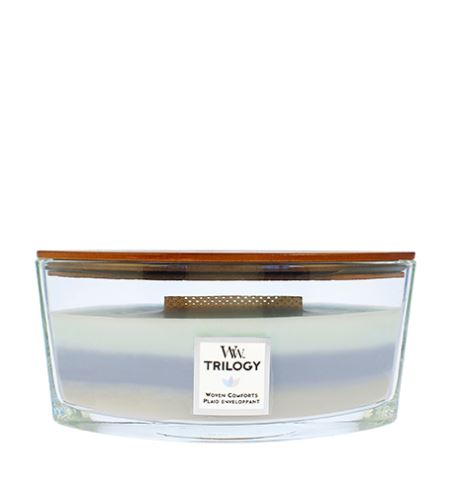 WoodWick Trilogy Woven Comforts vonná svíčka s dřevěným knotem 453,6 g