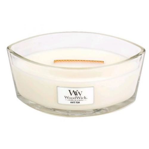 WoodWick White Teak vonná svíčka s dřevěným knotem 453,6 g