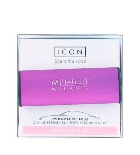 Millefiori Milano Icon Classic Green Fig & Iris car fragrance fialová