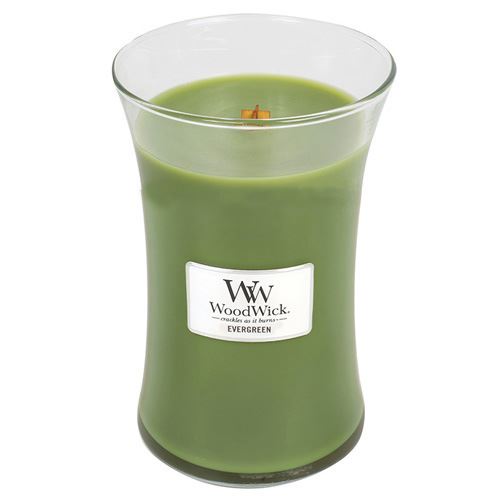 WoodWick Evergreen vonná svíčka s dřevěným knotem 609,5 g