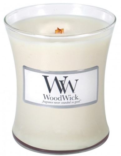 WoodWick Vanilla Bean vonná svíčka s dřevěným knotem 85 g