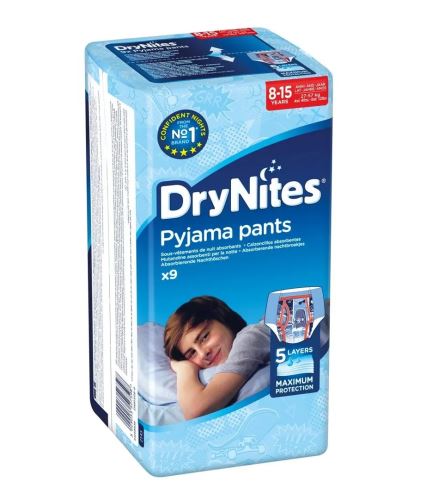 Huggies DryNites kalhotkové pleny pro chlapce 8-15 let (27-57 kg) 9ks