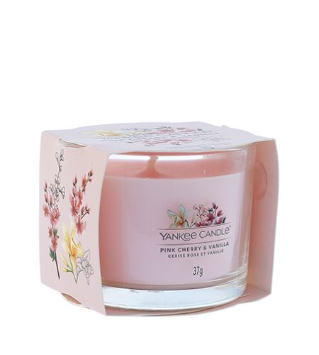 Yankee Candle Pink Cherry & Vanilla votivní svíčka ve skle 37 g