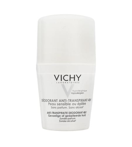 Vichy Deodorant Anti-Perspirant 48H roll-on for sensitive or epilated skin 2x50 ml