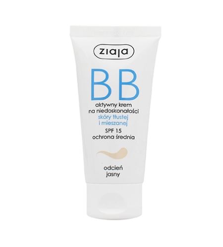 Ziaja BB Cream Oily & Combination Skin BB-Creme für fettige und Mischhaut LSF 15 50 ml
