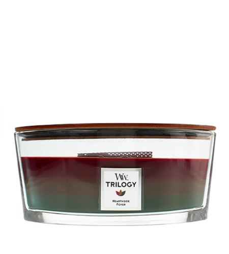 WoodWick Trilogy Hearthside Foyer vonná svíčka s dřevěným knotem 453,6 g