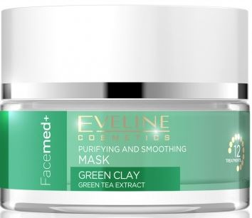 Eveline Cosmetics Facemed+ čistící pleťová maska se zeleným jílem 50 ml
