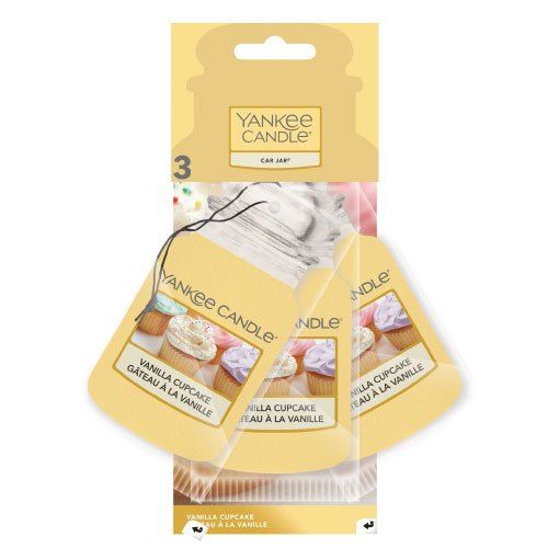 Yankee Candle Vanilla Cupcake papírová visačka do auta 3ks