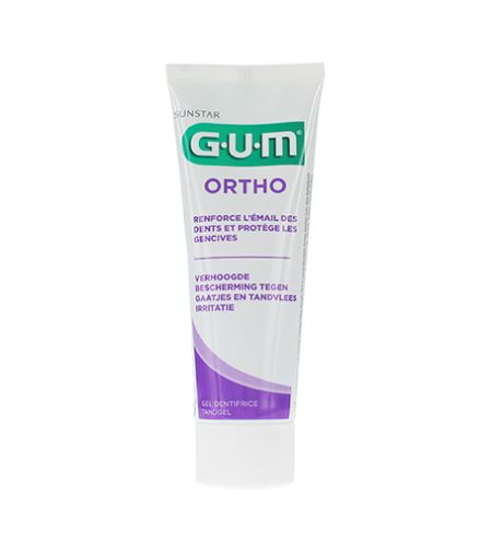 G.U.M Ortho gelová zubní pasta pro čištění zubů s rovnátky 75 ml