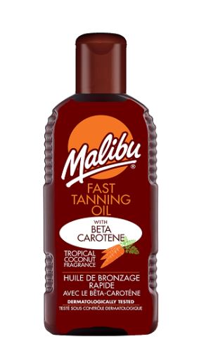 Malibu Fast Tanning Oil olej na opalování bez UV filtrů 200 ml