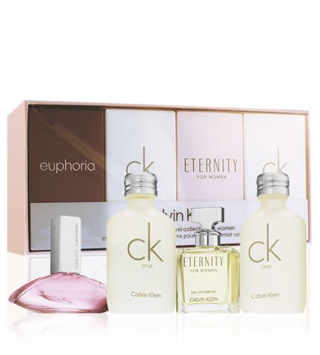 Calvin Klein Ladies sada miniatur pro ženy parfémovaná voda Eternity 5 ml + parfémovaná voda Euphoria 4 ml + 2x toaletní voda CK One 10 ml