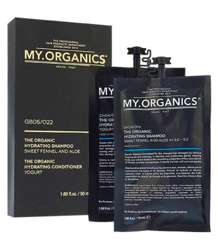 MY.ORGANICS The Organic Hydrating mini sada šampon 50 ml + kondicionér 50 ml