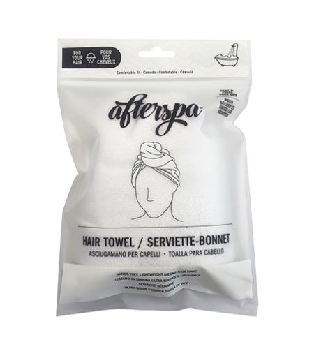 AfterSpa Hair Towel Wrap vlasový ručník White