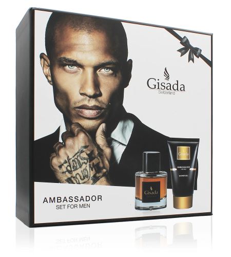 Gisada Ambassador For Men dárková sada pro muže parfémovaná voda 50 ml + sprchový gel 100 ml