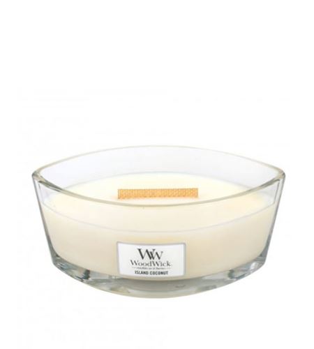 WoodWick Island Coconut vonná svíčka s dřevěným knotem 453,6 g