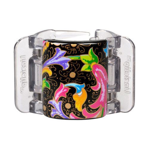 Linziclip Midi Hair Clip hair bands 1 ks Black Paisley