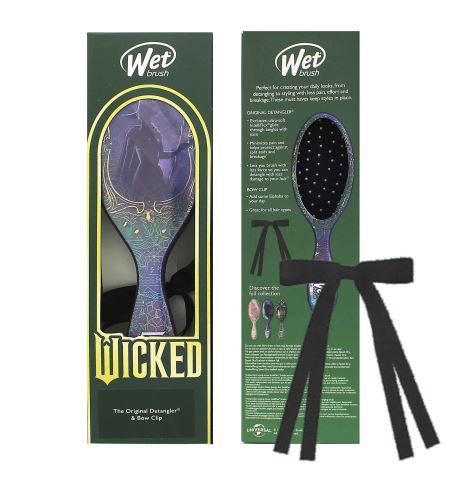 Wet Brush Original Detangler Wicked Kit kartáč na vlasy + mašle Elphaba