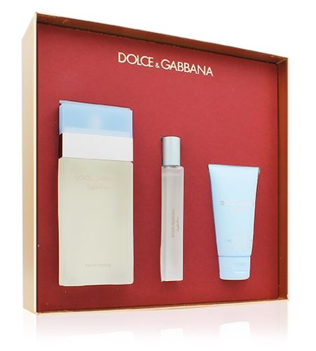 Dolce & Gabbana Light Blue dárková sada pro ženy toaletní voda 100 ml + tělový krém 50 ml + toaletní voda 5 ml