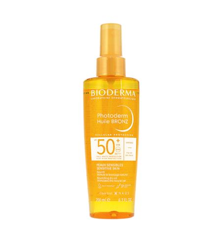 Bioderma Photoderm Bronz suchý neviditelný olej na opalování ve spreji SPF 50+ 200 ml