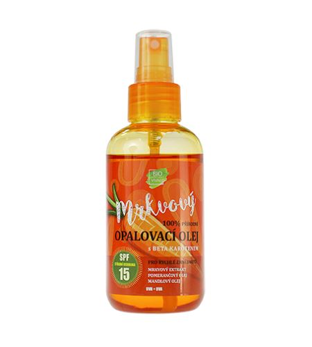 Vivaco 100% Přírodní opalovací olej s mrkvovým extraktem SPF 15 150 ml