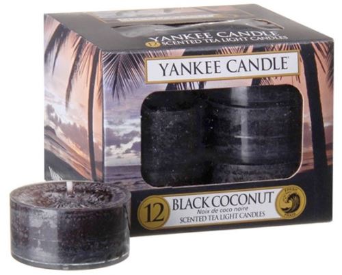 Yankee Candle Black Coconut čajová svíčka 12 x 9,8 g