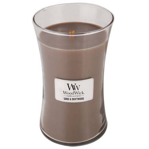 WoodWick Sand & Driftwood vonná svíčka s dřevěným knotem 609,5 g