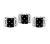 Linziclip Mini Hair Clips - Black With White Polka Dots