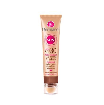 Dermacol Sun opalovací krém na obličej s balzámem na rty SPF 30 30 ml