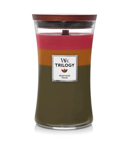 WoodWick Trilogy Hearthside Foyer vonná svíčka s dřevěným knotem 609,5 g