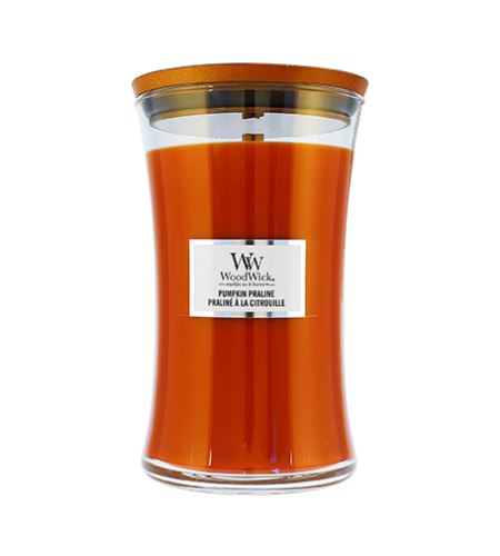 WoodWick Pumpkin Praline vonná svíčka s dřevěným knotem 609,5 g