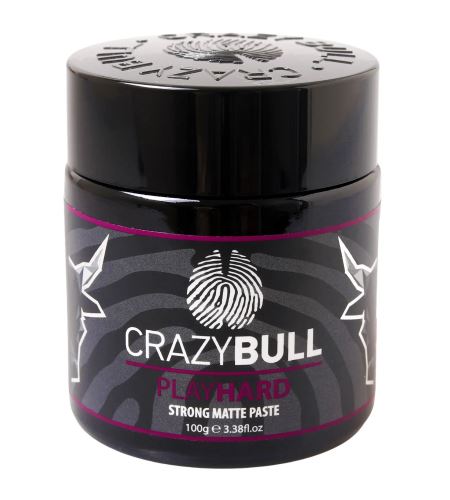 CrazyBull Play Hard Matte Paste matná stylingová pasta se silnou fixací 100 g