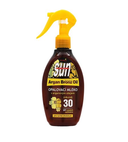 Vivaco Sun Vital Argan Oil opalovací mléko s BIO arganovým olejem SPF 30 200 ml