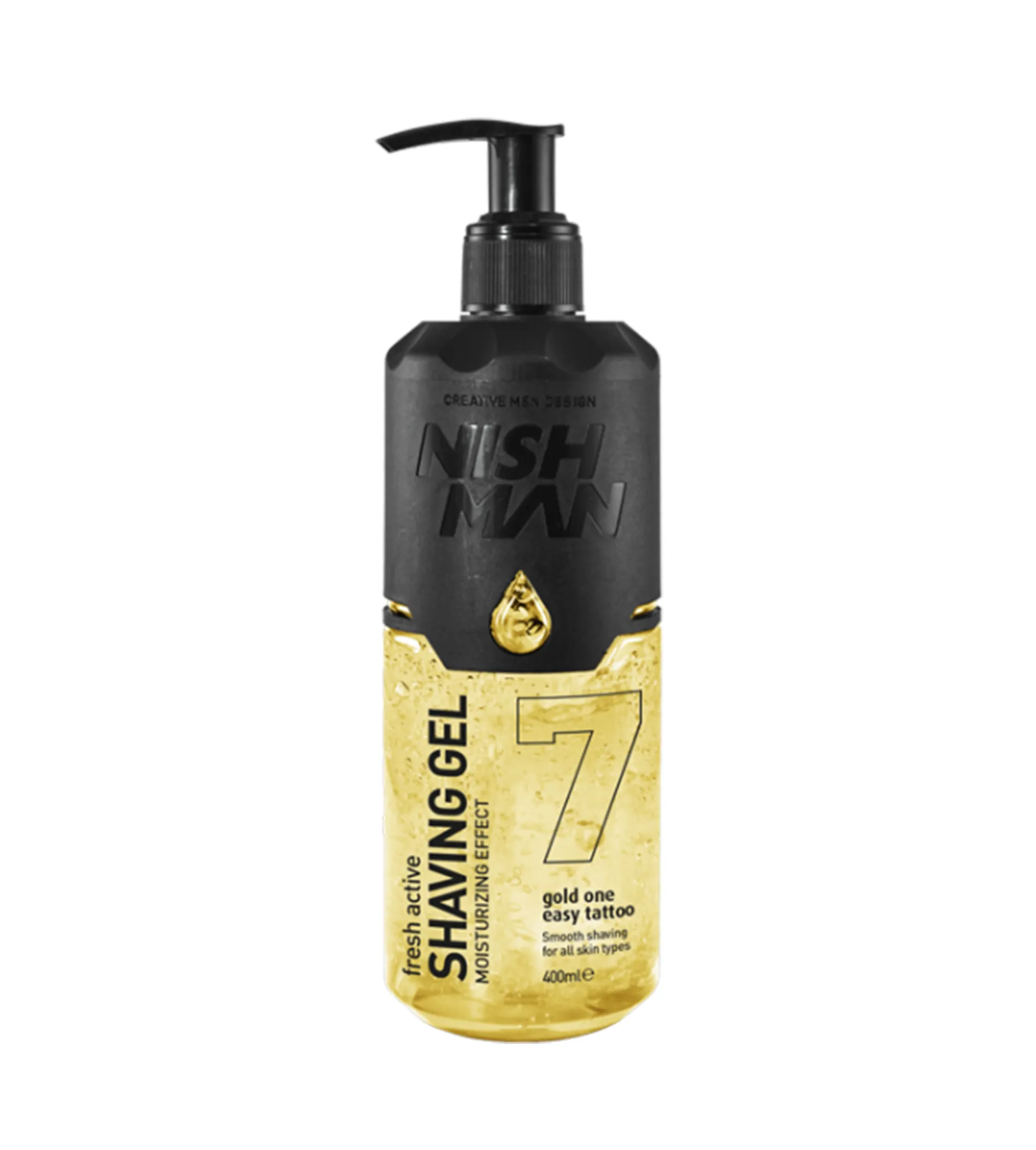 NISHMAN Skūšanās gēls Gold One 400ml