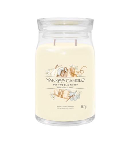 Yankee Candle Soft Wool & Amber vonná svíčka 567 g