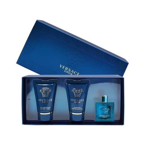 Versace Eros set of thumbnails for men 5 ml + balzám po holení 25 ml + sprchový gel 25 ml