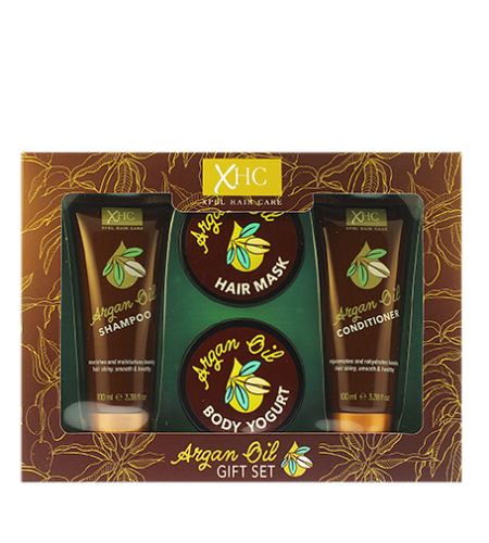 Xpel Argan Oil Gift Set dárková sada šampon 100 ml + kondicionér 100 ml + tuhé mýdlo 50 g + maska na vlasy 50 g