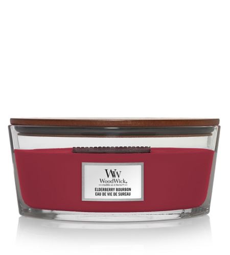 WoodWick Elderberry Bourbon vonná svíčka s dřevěným knotem 453,6 g