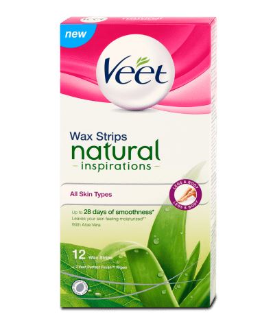 Veet Natural Inspirations wax tapes for normal and dry skin 12pcs
