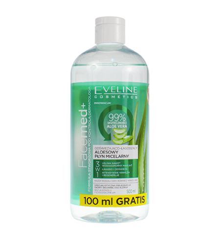 Eveline Cosmetics Facemed+ micellar water with aloe vera 3in1 400 ml