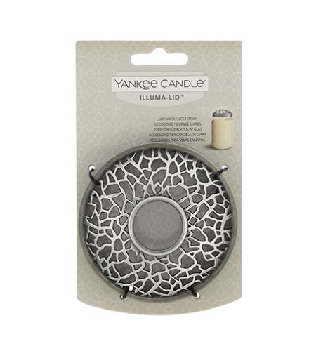 Yankee Candle Illuma Lid Matrix Brushed Silver ozdobný prstenec na svíčku