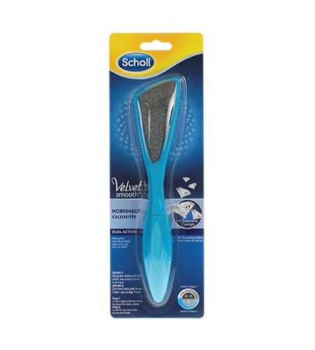 Scholl Velvet Smooth Dual Action Manual Foot File with Diamond Crystals