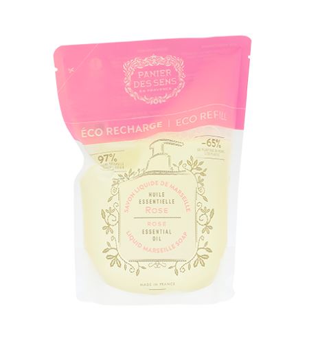 Panier Des Sens Rejuvenating Rose tekuté mýdlo náhradní náplň 500 ml