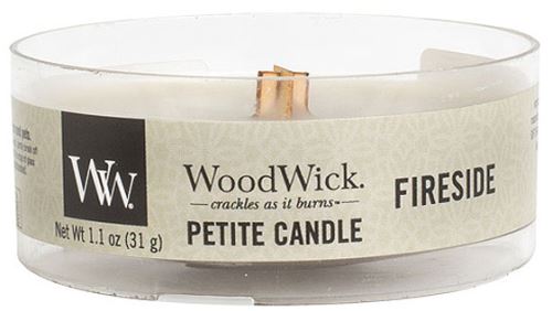 WoodWick Petite Fireside vonná svíčka s dřevěným knotem 31 g