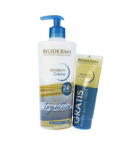 Bioderma Atoderm Créme výživný tělový krém 500 ml + výživný sprchový olej 100 ml ZDARMA