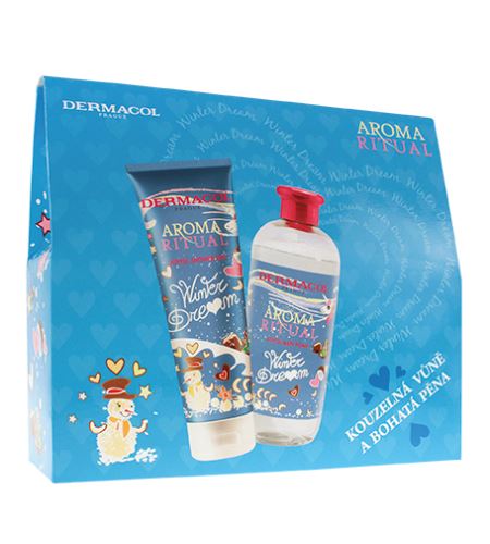 Dermacol Aroma Ritual Winter Dream dárková sada sprchový gel 250 ml + pěna do koupele 500 ml
