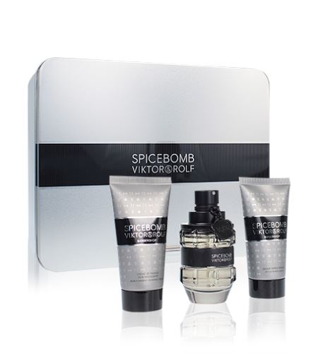 Viktor & Rolf Spicebomb dárková sada pro muže toaletní voda 50 ml + krém na holení 50 ml + balzám po holení 50 ml